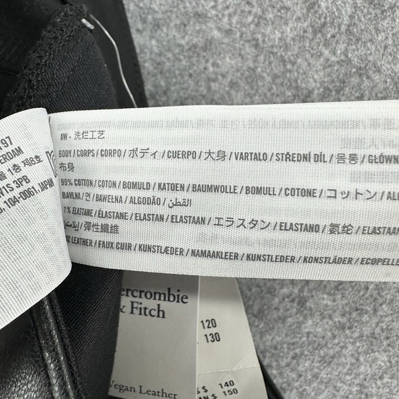 Abercromie & Fitch Vegan Leather Pants Womens 10 Black The 90's Ultra High Rise - Picture 15 of 15